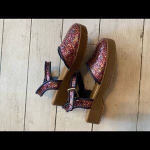 Gap sparkle clogs.